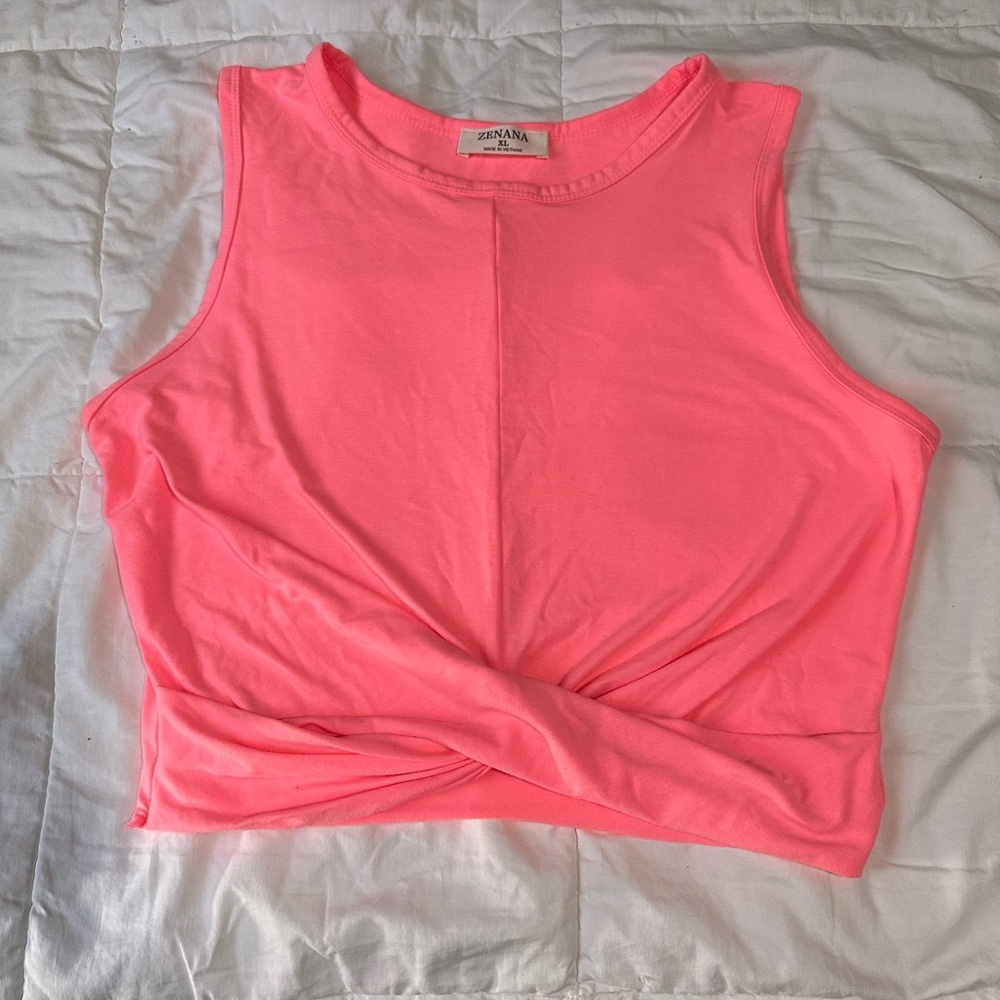 Zenana Outfitters Hot Pink Sleeveless Women's Top